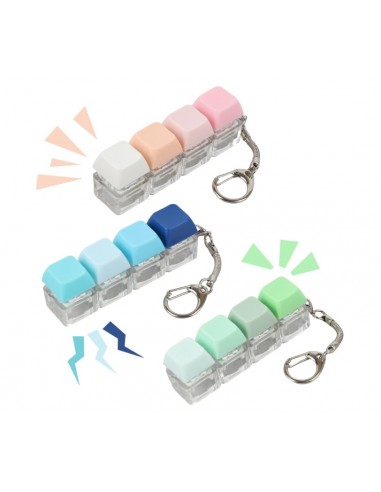 Porte-clés avec Bouton de 4 Couleurs
